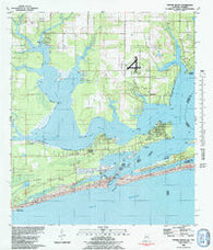 Orange Beach Alabama Historical topographic map, 1:24000 scale, 7.5 X 7.5 Minute, Year 1980
