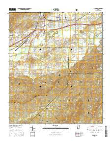 Oxford Alabama Current topographic map, 1:24000 scale, 7.5 X 7.5 Minute, Year 2014