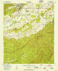 Oxford Alabama Historical topographic map, 1:24000 scale, 7.5 X 7.5 Minute, Year 1947