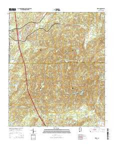 Ozan Alabama Current topographic map, 1:24000 scale, 7.5 X 7.5 Minute, Year 2014