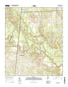 Panola Alabama Current topographic map, 1:24000 scale, 7.5 X 7.5 Minute, Year 2014