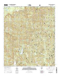 Parker Springs Alabama Current topographic map, 1:24000 scale, 7.5 X 7.5 Minute, Year 2014