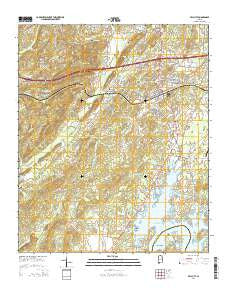 Pell City Alabama Current topographic map, 1:24000 scale, 7.5 X 7.5 Minute, Year 2014