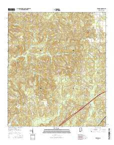 Perdido Alabama Current topographic map, 1:24000 scale, 7.5 X 7.5 Minute, Year 2014