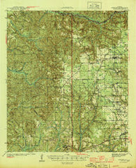 Perdido Alabama Historical topographic map, 1:62500 scale, 15 X 15 Minute, Year 1944