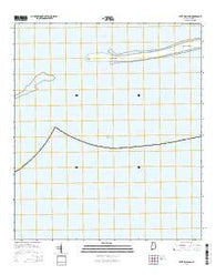 Petit Bois Pass Alabama Current topographic map, 1:24000 scale, 7.5 X 7.5 Minute, Year 2014