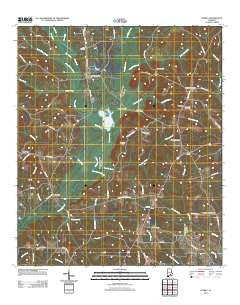 Petrey Alabama Historical topographic map, 1:24000 scale, 7.5 X 7.5 Minute, Year 2011