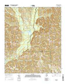 Petrey Alabama Current topographic map, 1:24000 scale, 7.5 X 7.5 Minute, Year 2014