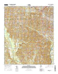 Phenix City Alabama Current topographic map, 1:24000 scale, 7.5 X 7.5 Minute, Year 2014