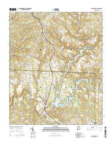 Phil Campbell Alabama Current topographic map, 1:24000 scale, 7.5 X 7.5 Minute, Year 2014
