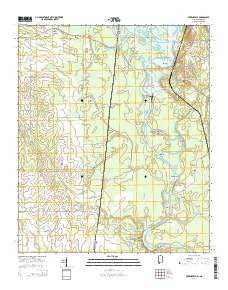 Pickensville Alabama Current topographic map, 1:24000 scale, 7.5 X 7.5 Minute, Year 2014