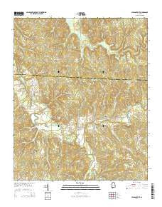 Pleasant Site Alabama Current topographic map, 1:24000 scale, 7.5 X 7.5 Minute, Year 2014