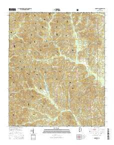 Pondville Alabama Current topographic map, 1:24000 scale, 7.5 X 7.5 Minute, Year 2014
