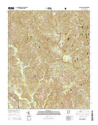 Poplar Springs Alabama Current topographic map, 1:24000 scale, 7.5 X 7.5 Minute, Year 2014
