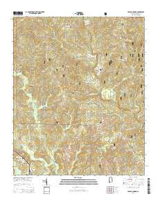Poplar Springs Alabama Current topographic map, 1:24000 scale, 7.5 X 7.5 Minute, Year 2014