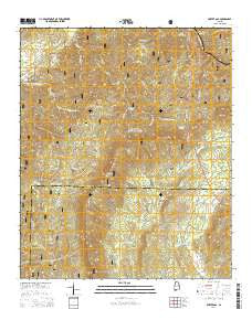 Porter Gap Alabama Current topographic map, 1:24000 scale, 7.5 X 7.5 Minute, Year 2014