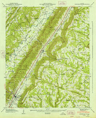 Portersville Alabama Historical topographic map, 1:24000 scale, 7.5 X 7.5 Minute, Year 1947