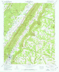 Portersville Alabama Historical topographic map, 1:24000 scale, 7.5 X 7.5 Minute, Year 1975