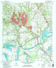 Prattville Alabama Historical topographic map, 1:24000 scale, 7.5 X 7.5 Minute, Year 1981