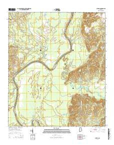Putnam Alabama Current topographic map, 1:24000 scale, 7.5 X 7.5 Minute, Year 2014
