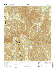 Ramer Alabama Current topographic map, 1:24000 scale, 7.5 X 7.5 Minute, Year 2014