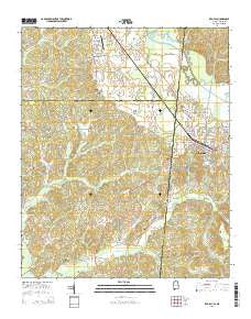 Red Bay Alabama Current topographic map, 1:24000 scale, 7.5 X 7.5 Minute, Year 2014