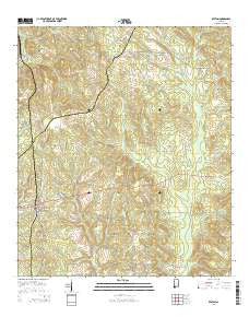 Repton Alabama Current topographic map, 1:24000 scale, 7.5 X 7.5 Minute, Year 2014