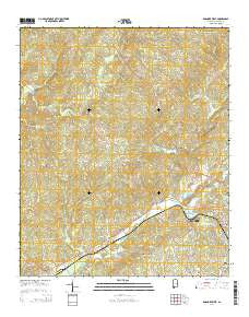 Roanoke West Alabama Current topographic map, 1:24000 scale, 7.5 X 7.5 Minute, Year 2014