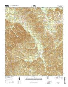 Rosebud Alabama Current topographic map, 1:24000 scale, 7.5 X 7.5 Minute, Year 2014