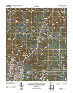 Russellville Alabama Historical topographic map, 1:24000 scale, 7.5 X 7.5 Minute, Year 2011