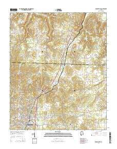 Russellville Alabama Current topographic map, 1:24000 scale, 7.5 X 7.5 Minute, Year 2014