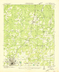 Russellville Alabama Historical topographic map, 1:24000 scale, 7.5 X 7.5 Minute, Year 1936