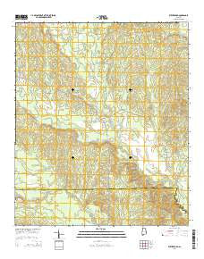 Rutherford Alabama Current topographic map, 1:24000 scale, 7.5 X 7.5 Minute, Year 2014