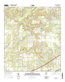 Saint Elmo Alabama Current topographic map, 1:24000 scale, 7.5 X 7.5 Minute, Year 2014