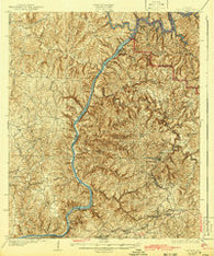 Searles Alabama Historical topographic map, 1:62500 scale, 15 X 15 Minute, Year 1934