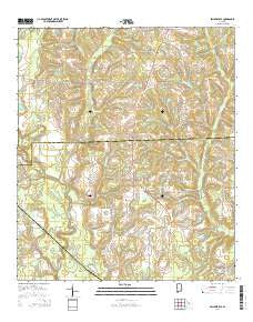 Sellersville Alabama Current topographic map, 1:24000 scale, 7.5 X 7.5 Minute, Year 2014