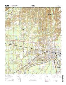 Selma Alabama Current topographic map, 1:24000 scale, 7.5 X 7.5 Minute, Year 2014