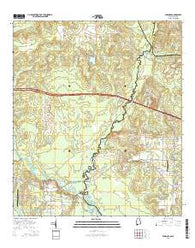 Seminole Alabama Current topographic map, 1:24000 scale, 7.5 X 7.5 Minute, Year 2014