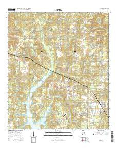 Semmes Alabama Current topographic map, 1:24000 scale, 7.5 X 7.5 Minute, Year 2014
