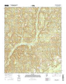 Shipps Creek Alabama Current topographic map, 1:24000 scale, 7.5 X 7.5 Minute, Year 2014