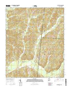Shottsville Alabama Current topographic map, 1:24000 scale, 7.5 X 7.5 Minute, Year 2014