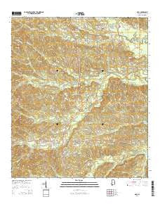 Silas Alabama Current topographic map, 1:24000 scale, 7.5 X 7.5 Minute, Year 2014