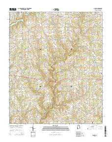 Simcoe Alabama Current topographic map, 1:24000 scale, 7.5 X 7.5 Minute, Year 2014