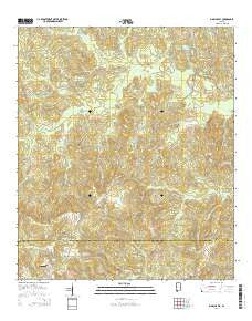 Sims Chapel Alabama Current topographic map, 1:24000 scale, 7.5 X 7.5 Minute, Year 2014