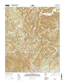 Sipsey Alabama Current topographic map, 1:24000 scale, 7.5 X 7.5 Minute, Year 2014