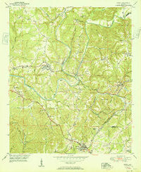 Sipsey Alabama Historical topographic map, 1:24000 scale, 7.5 X 7.5 Minute, Year 1951