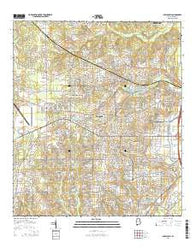 Spring Hill Alabama Current topographic map, 1:24000 scale, 7.5 X 7.5 Minute, Year 2014