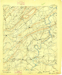 Springville Alabama Historical topographic map, 1:125000 scale, 30 X 30 Minute, Year 1889