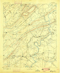 Springville Alabama Historical topographic map, 1:125000 scale, 30 X 30 Minute, Year 1892