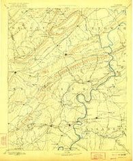 Springville Alabama Historical topographic map, 1:125000 scale, 30 X 30 Minute, Year 1892